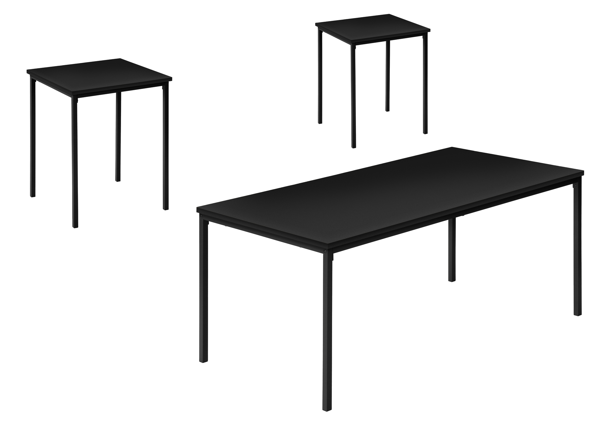 TABLE SET - 3PCS SET / BLACK / BLACK METAL